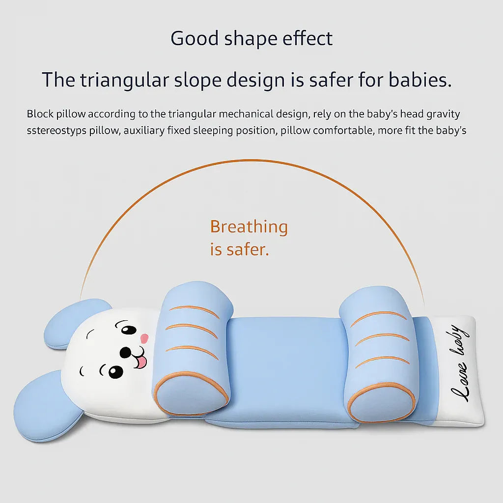 Baby Head Shaping Pillow – Prevents Flat Head (0–12 Months)